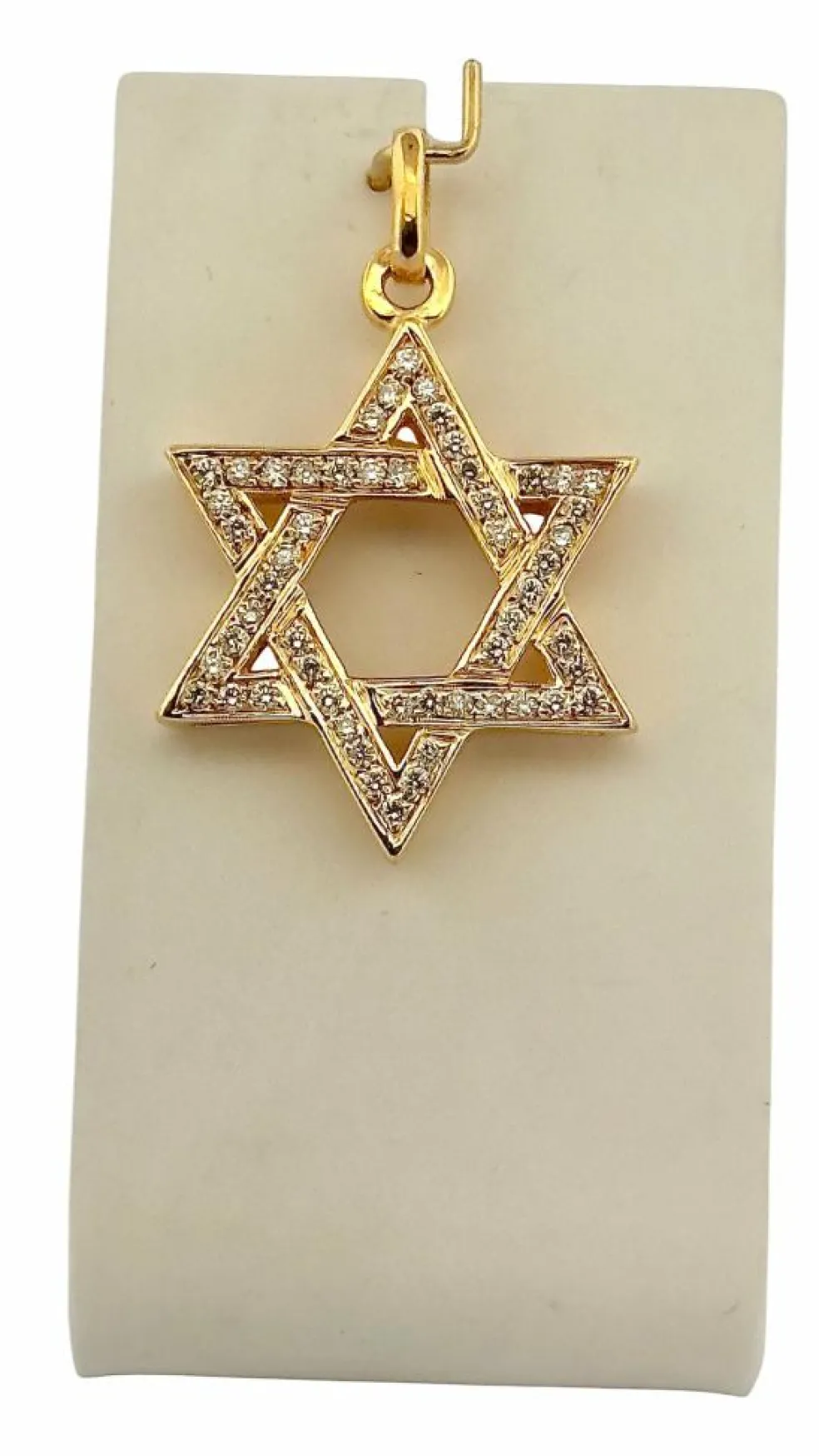 Pendentif étoile de David en or 18 carats et diamants