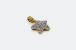 Pendentif étoile en or jaune avec diamants