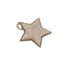Pendentif étoile en or rose pavé de diamants