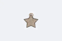 Pendentif étoile en or rose pavé de diamants