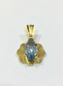 Pendentif Topaze Bleue