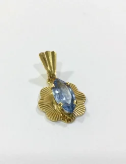 Pendentif Topaze Bleue