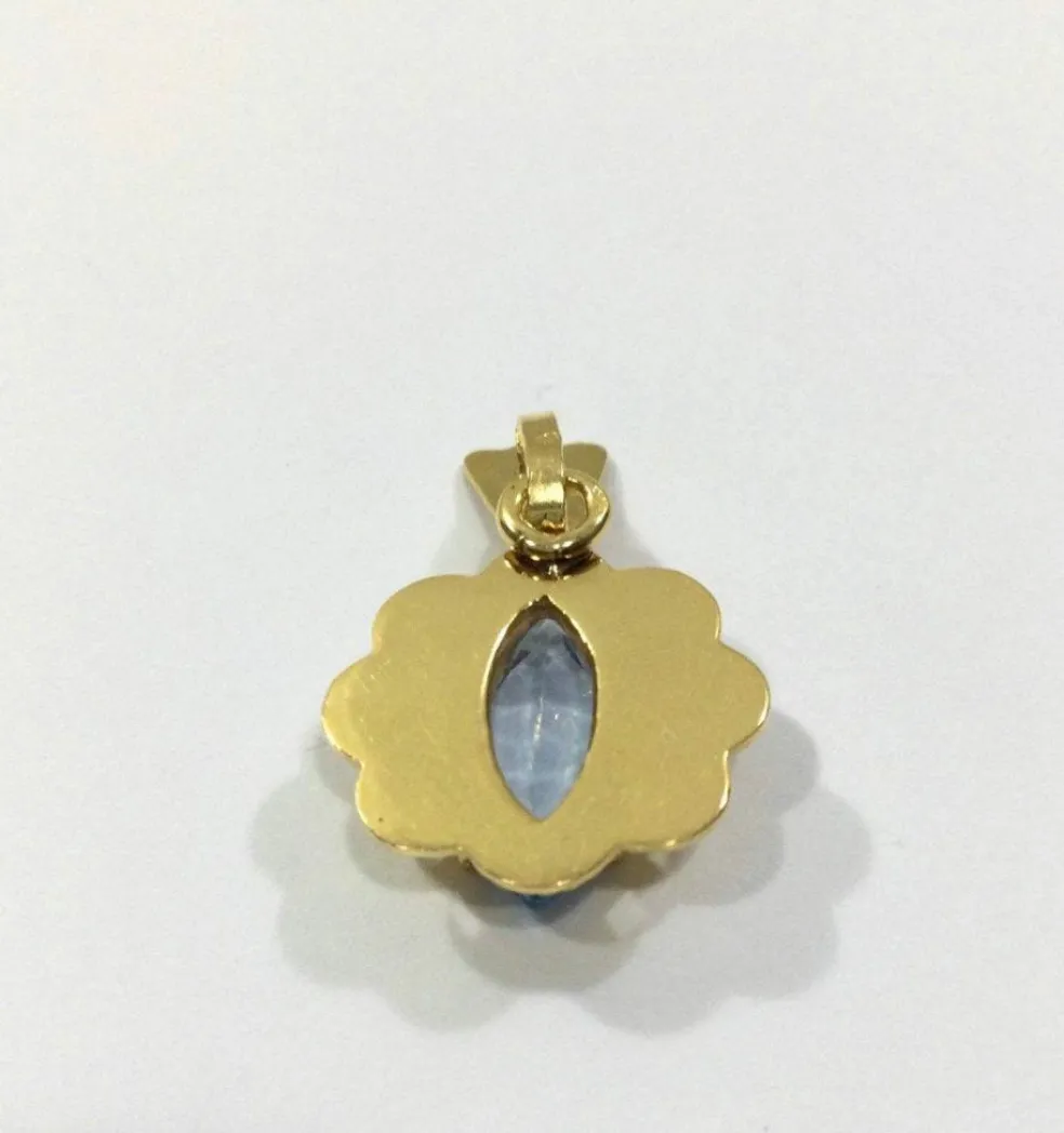 Pendentif Topaze Bleue