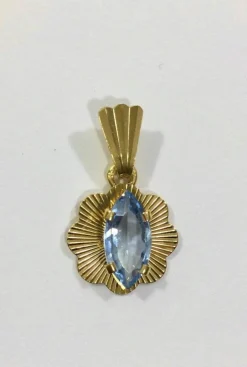 Pendentif Topaze Bleue