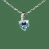 Pendentif topaze or blanc diamants
