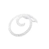 Pendentif Tourbillon or blanc et diamants