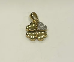 Pendentif Trèfle à 4 Coeurs 2 ors