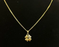 Pendentif Trèfle à 4 Coeurs 2 ors