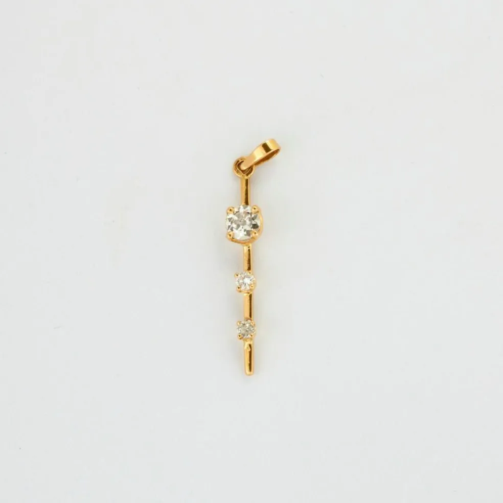 Pendentif trilogie de diamants