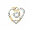 Pendentif Triple coeur Diamants