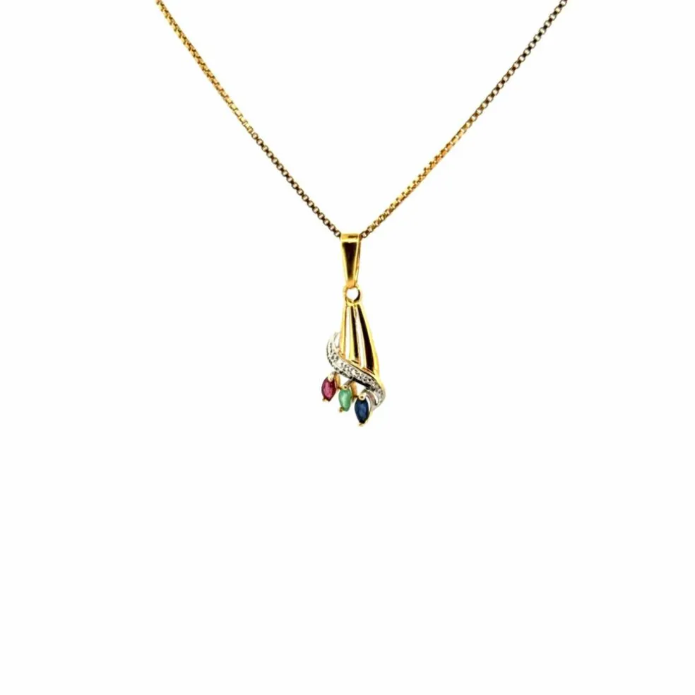Pendentif Tutti Frutti Or Jaune
