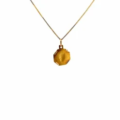 Pendentif Vierge Marie médaillon or jaune