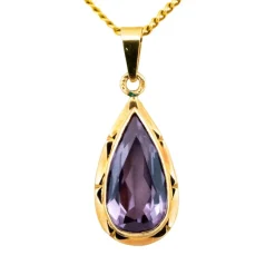 Pendentif vintage améthyste 14 carats