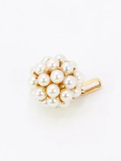 Pendentif vintage boule de perles or jaune