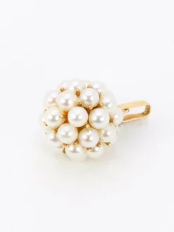 Pendentif vintage boule de perles or jaune