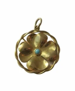 Pendentif vintage chance trèfle
