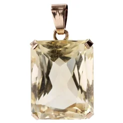 Pendentif vintage citrine et or