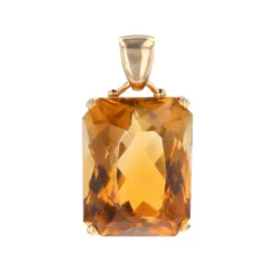Pendentif vintage citrine