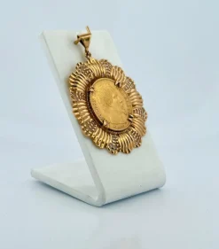 Pendentif vintage or 18 carats et pièce de 20 Francs Napoléon