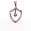 Pendentif Vintage or blanc et diamants