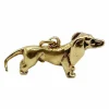 Pendentif vintage or jaune 18k représentant un chien de race teckel