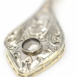Pendentif vintage original en or et en platine avec diamants