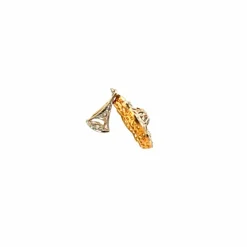 Pendentif Vintage ors jaune et blanc, diamants