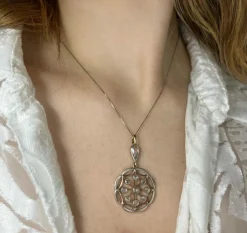 Pendentif XIXe siècle diamants taille rose