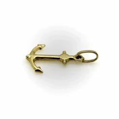 Pendentif/breloque ancre vintage en or 18 carats