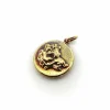 Pendentif-breloque en or 14 carats et rubis d'inspiration victorienne en forme de sanglier