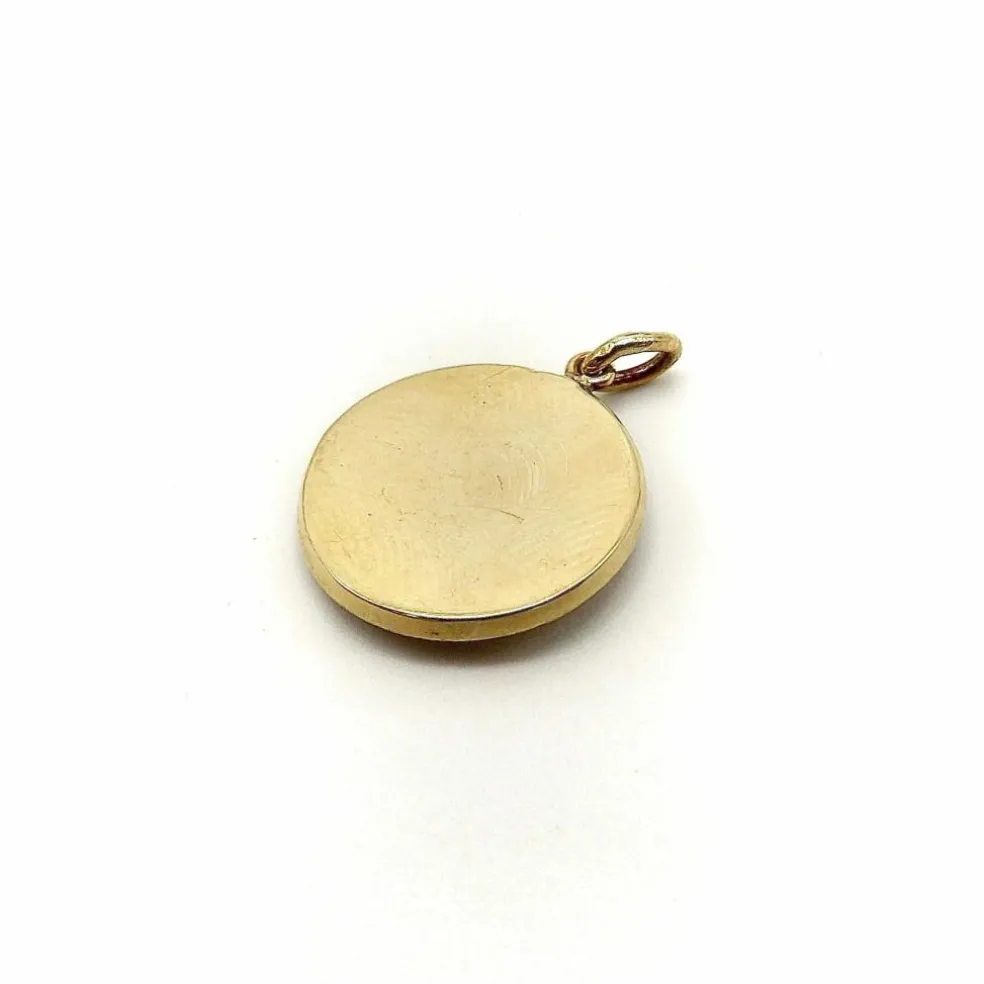 Pendentif-breloque en or 14 carats et rubis d'inspiration victorienne en forme de sanglier