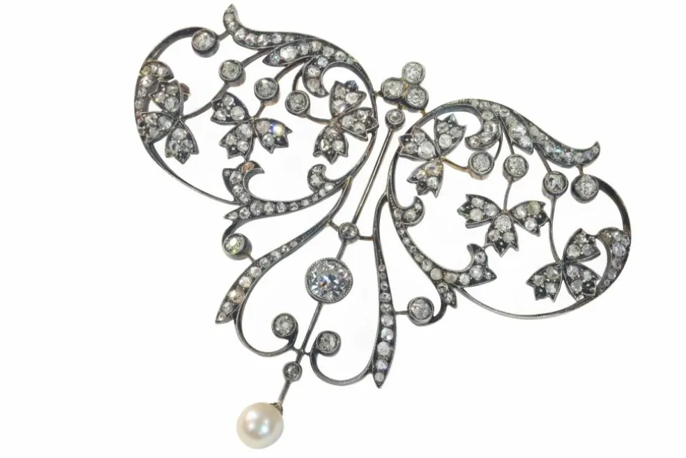 Pendentif/broche diamant vintage