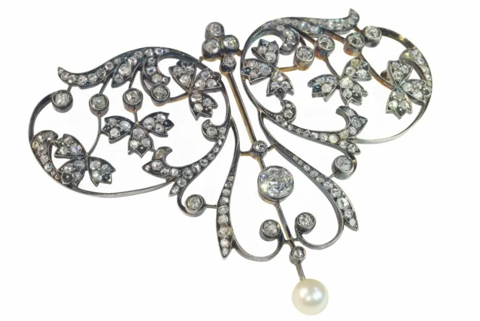 Pendentif/broche diamant vintage