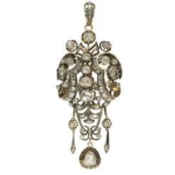 Pendentif/broche, diamant,émail