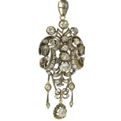 Pendentif/broche, diamant,émail