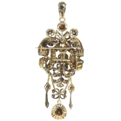 Pendentif/broche, diamant,émail