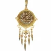 Pendentif/broche diamants et perle émaillée