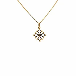 Pendentifs Croix Occitane or jaune