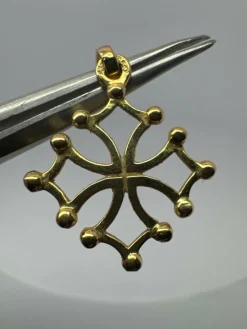 Pendentifs Croix Occitane or jaune