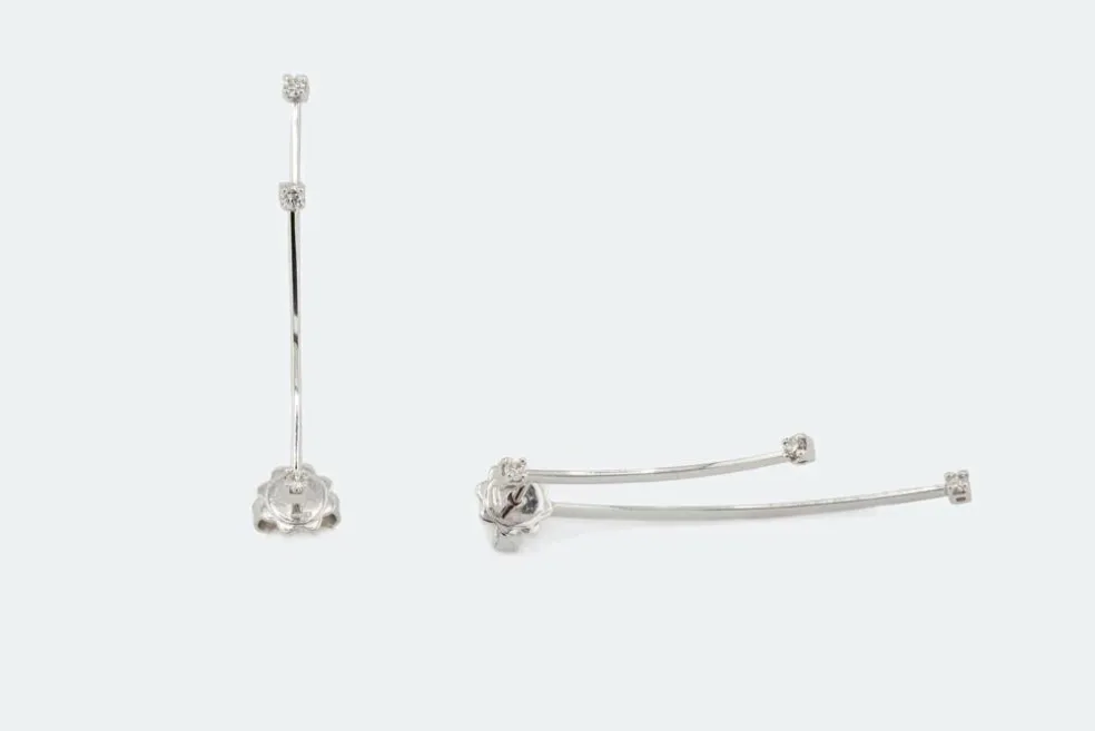 Pendentifs en or blanc et diamants