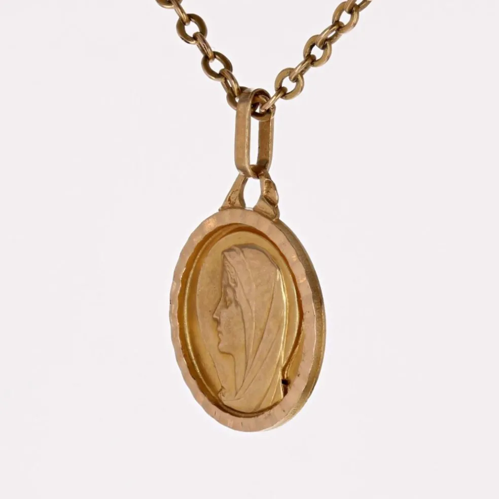 Petite médaille Vierge Marie or jaune