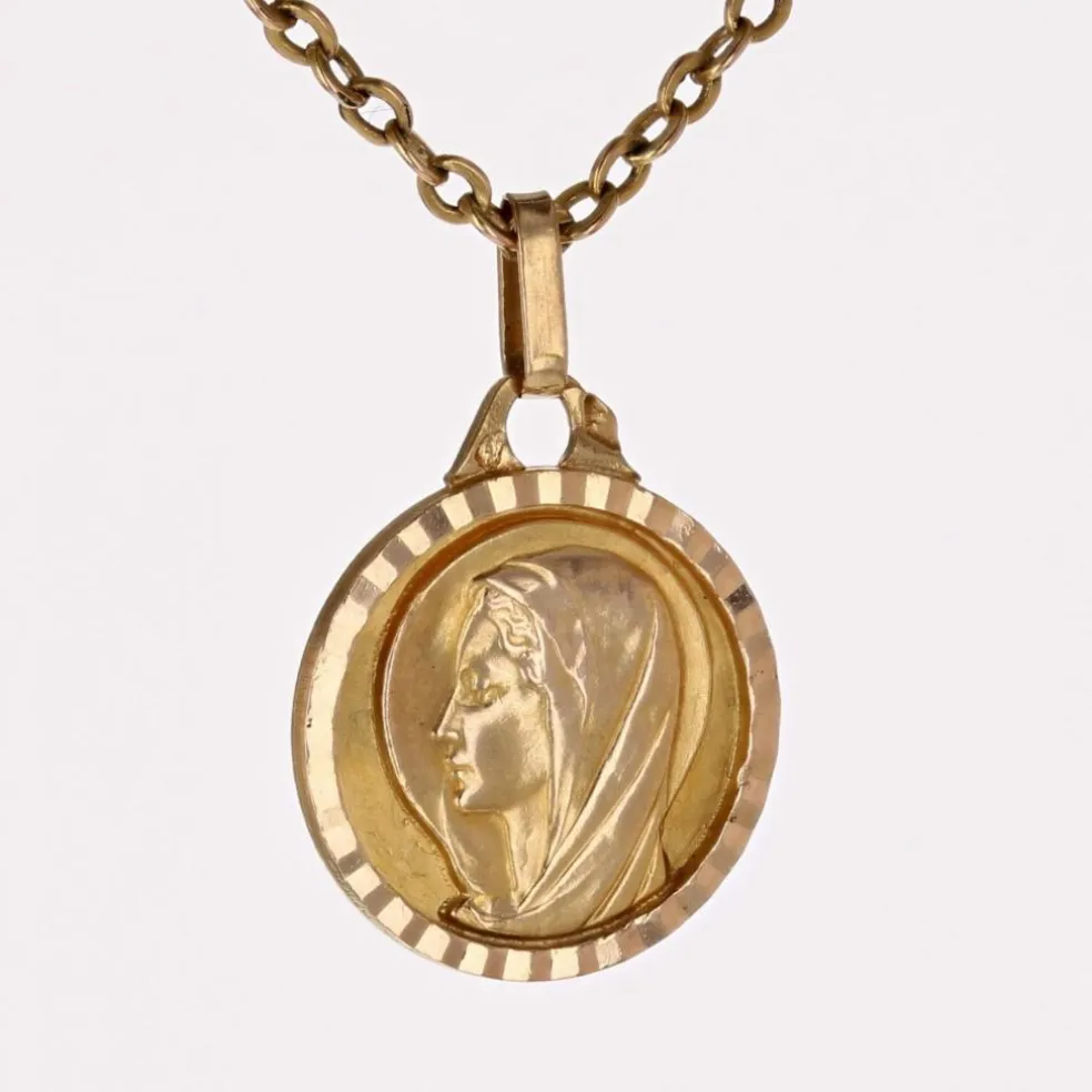 Petite médaille Vierge Marie or jaune