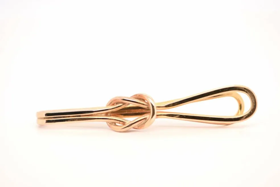 Pince à cravate or rose