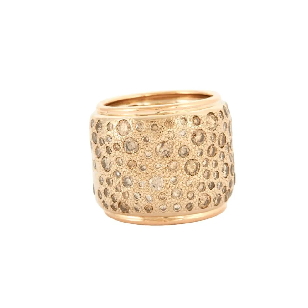 POMELLATO - Bague Bandeau "Sabbia" Or Rose et Diamants