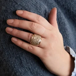 POMELLATO - Bague Bandeau "Sabbia" Or Rose et Diamants