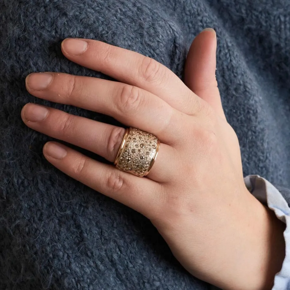 POMELLATO - Bague Bandeau "Sabbia" Or Rose et Diamants