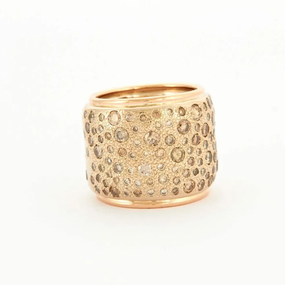 POMELLATO - Bague Bandeau "Sabbia" Or Rose et Diamants