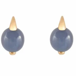 POMELLATO - Boucles d'Oreilles "Luna", Calcédoine Bleue