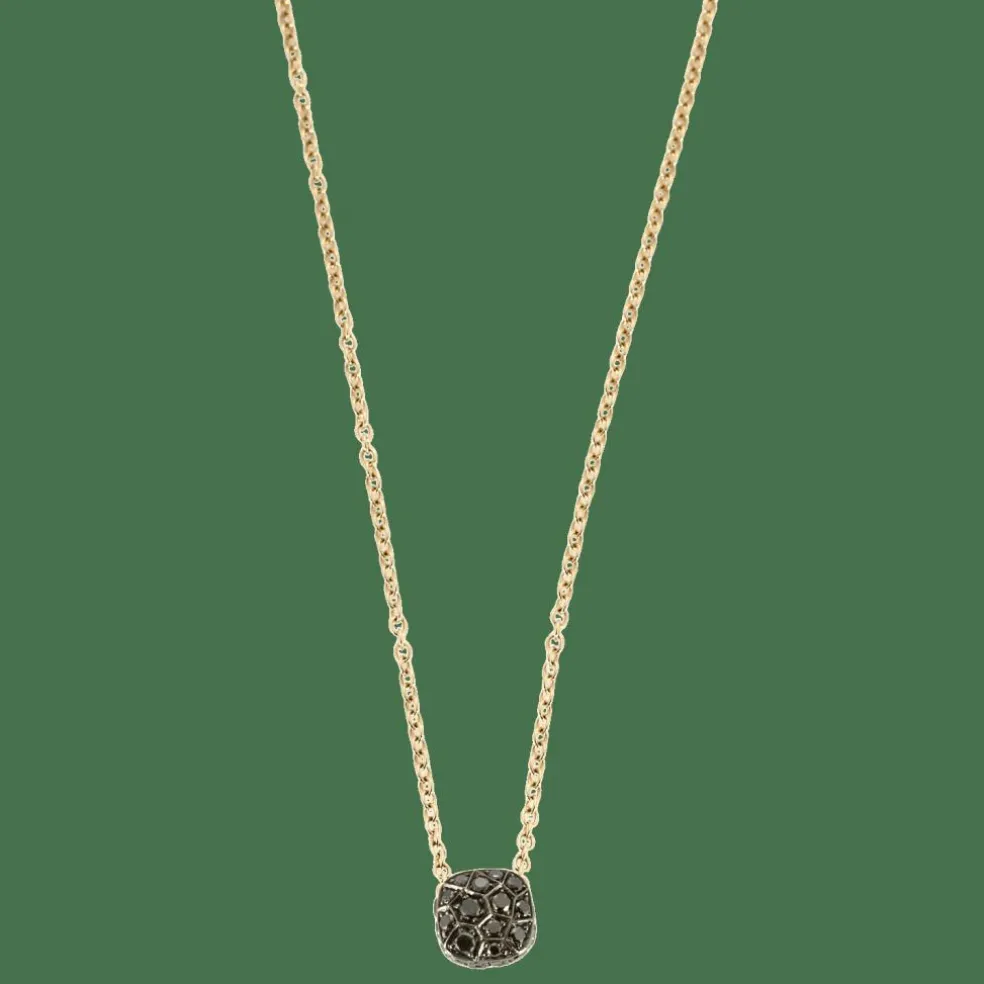 POMELLATO - Nudo - Pendentif petit modèle en Or rose et Diamants noirs