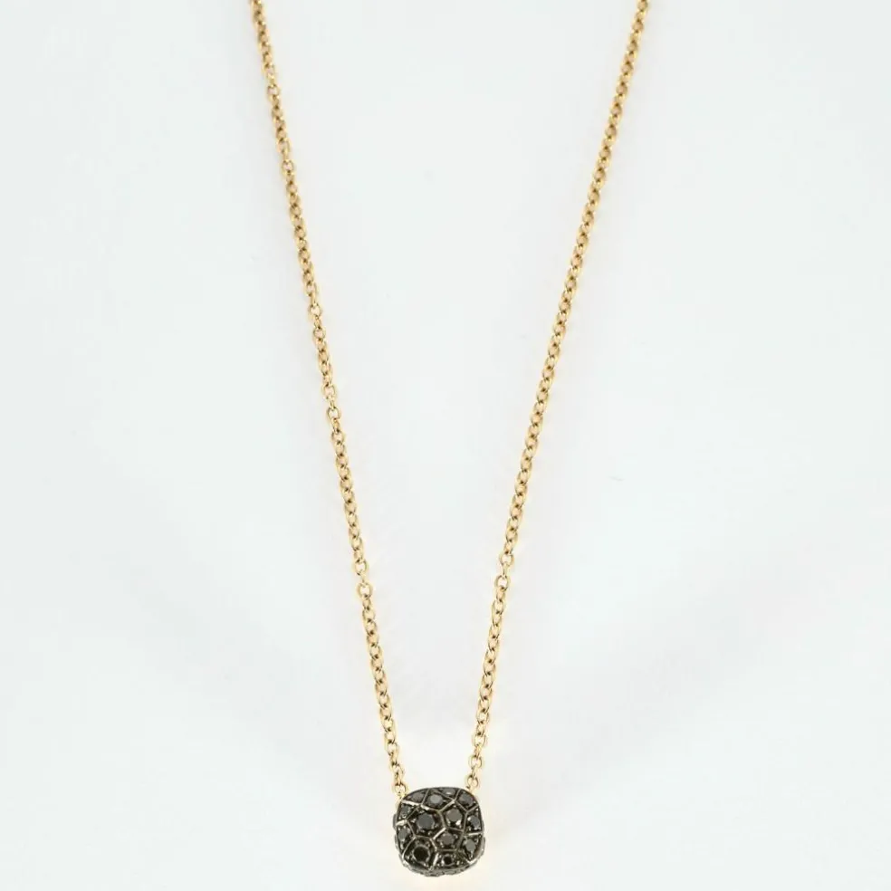 POMELLATO - Nudo - Pendentif petit modèle en Or rose et Diamants noirs